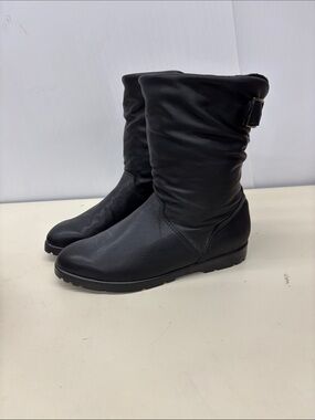 Cougar Black Slouchy Faux-Fur Lined Ankle Boots